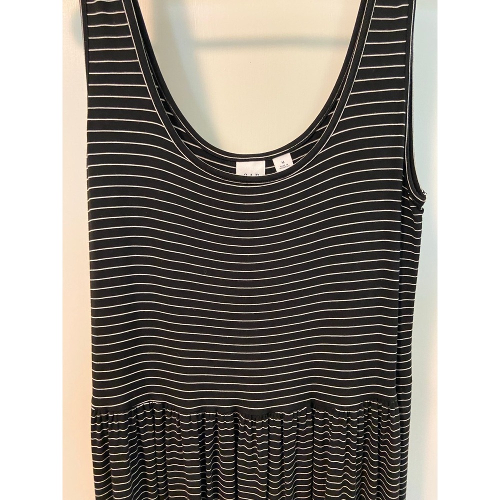 GAP Black & White Striped Sleeveless Dress NWOT Size Medium